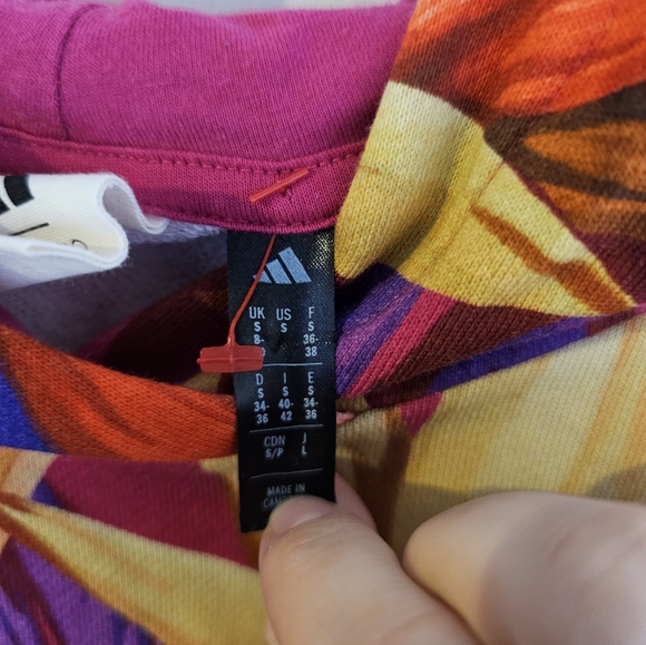 Farm Rio X Adidas Birds of Paradise Bold Pink Jacket And Shorts Set Size S - Picture 8 of 11